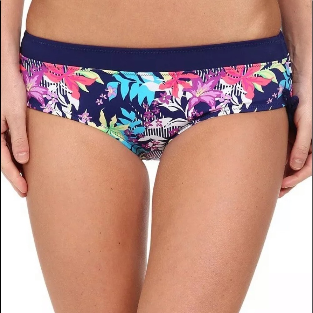 - Christin Michael XXL Navy Floral Hipster Bikini! NEW!